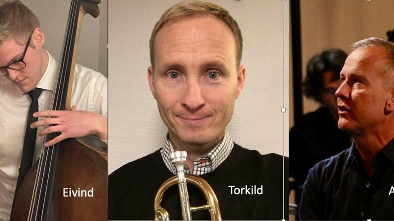 Eivind Askeland, bass. Torkild Furuseth, trompet. Alf Knutsen, klaver og orgel.