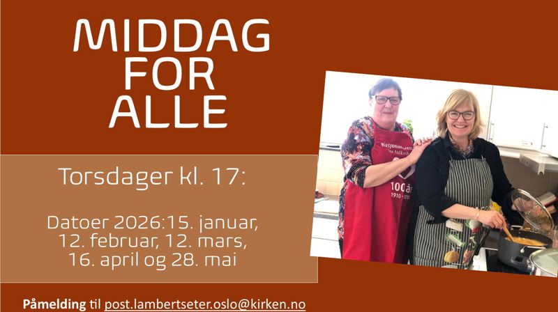 Middag for alle - en torsdag i måneden