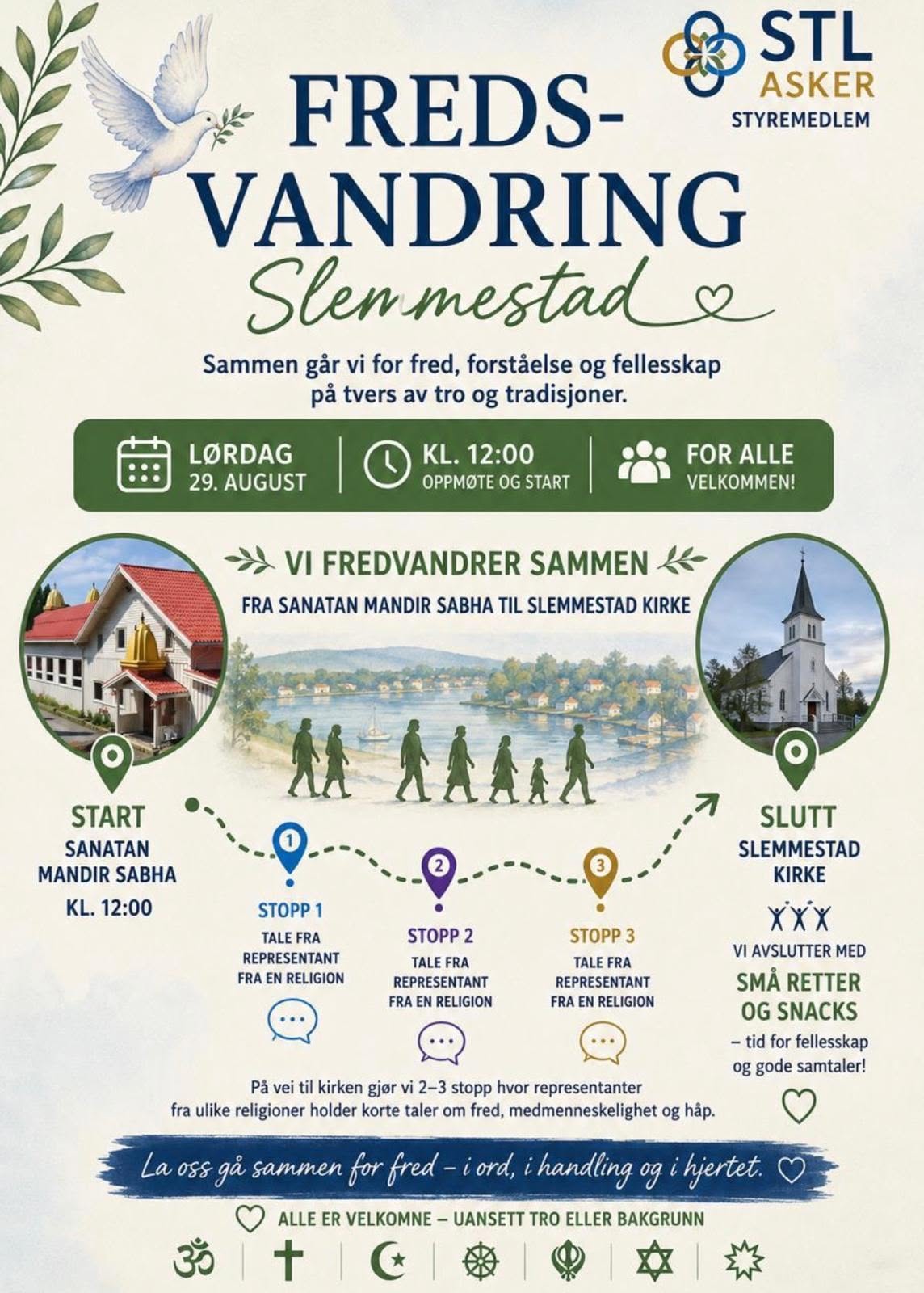 Velkommen til fredsvandring i Slemmestad