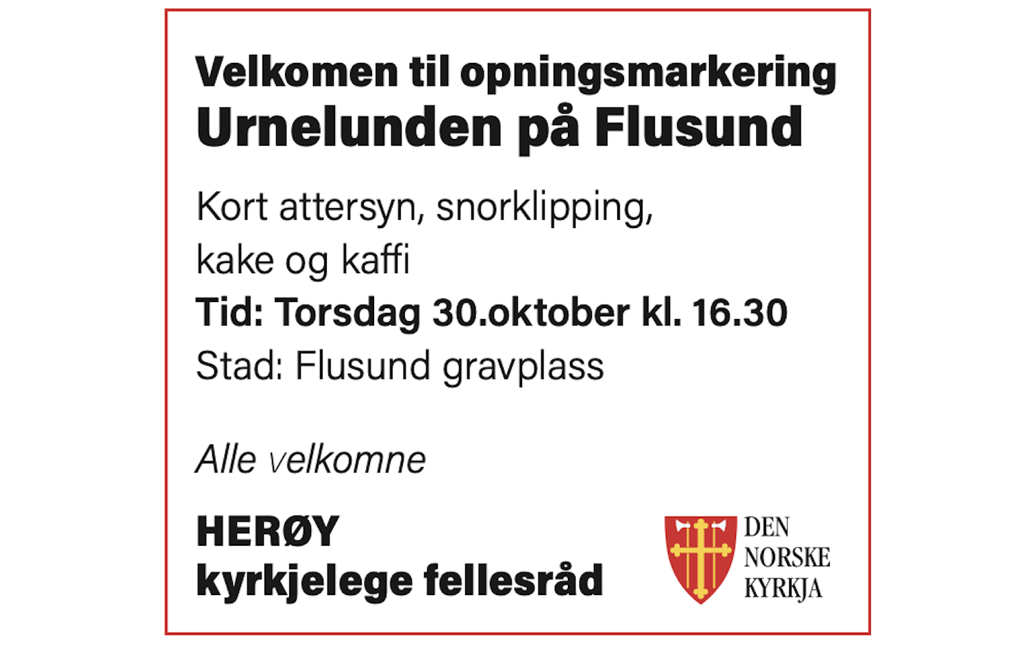 Ny urnelund på Flusund