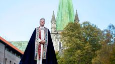 Preses Olav Fykse Tveit heldt preike i Nidarosdomen på første påskedag. Foto: Titt Melhuus / Den norske kyrkja