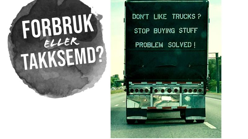 Tysdagstreff på Rasteplassen: Forbruk eller takksemd?