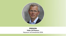 Rektor ved MF, Vidar Leif Haanes