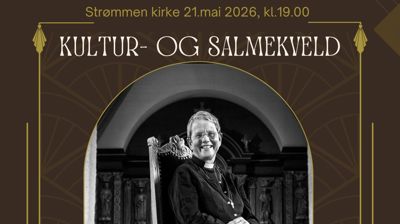 Plakat med informasjon om kultur- og salmekveld