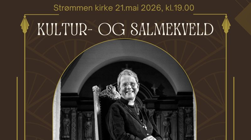 Plakat med informasjon om kultur- og salmekveld