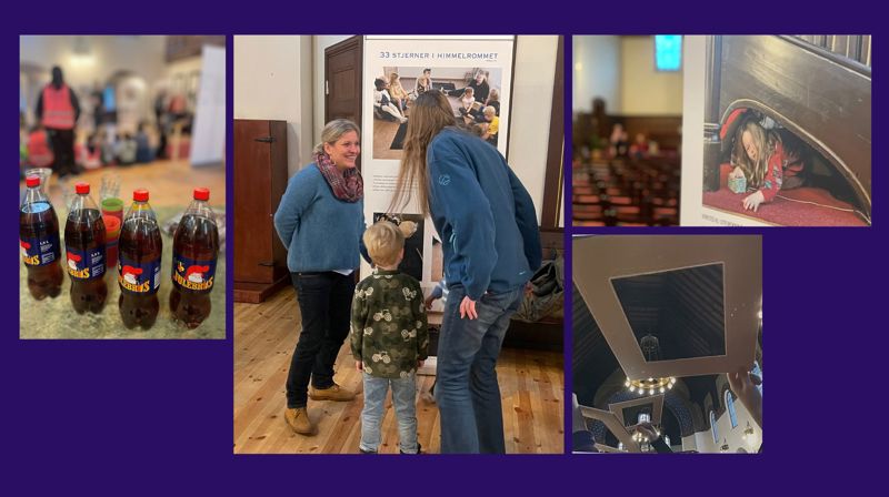 33 stjerner i himmelrommet. Taket i kirka inspirerer «ny» barnehage