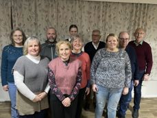 Narvik menighetsråd - bak fra venstre: Eirin Lovise Føre - leder, Hugo Terje Vanje-Remlo, Nora Lovise Enoksen Føre, Karl-Børre Sværd Andersen, Lars Håkan Riberth - sokneprest, Øivind Bakken - sekretær. Foran fra venstre: Irene Marita Hansen - vara, Øydis Jakobsen - vara, Grethe Feragen - nestleder, Elisabeth Bergh. Boy-Arne Persson-Buyle var ikke tilstede da bilde ble tatt.