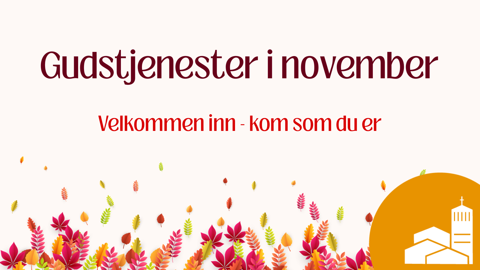 Gudstjenester i november 2026