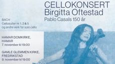 Den 9. november gjester cellisten Birgitta Elisa Oftestad Gamle Glemmen kirke
