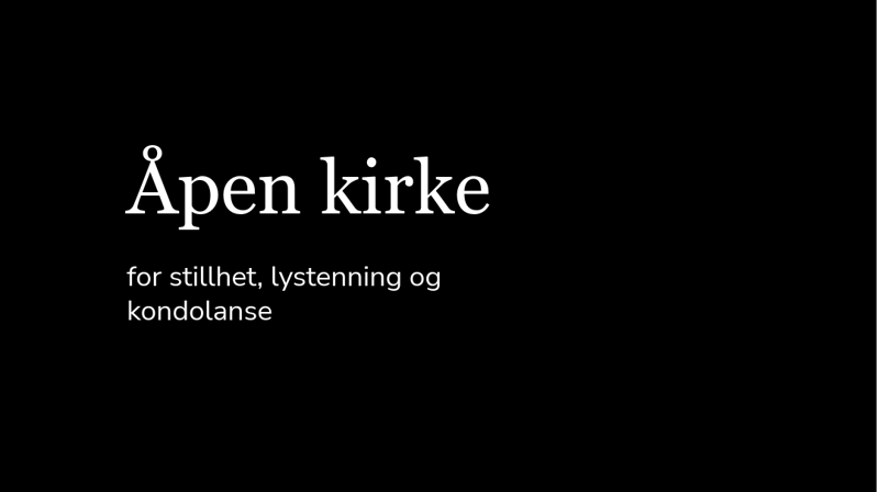 Åpne kirker søndag