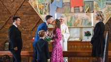 Marte og Morten giftet seg i Namsos på drop-in-bryllup. Foto: Øivind Rånes, Namdalsavisa.