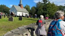 Agderleden. Pilegrimsvandring mellom Fjære kirke og Øyestad kirke 31. august 2024 (Foto: Kathrine Tallaksen Skjerdal)