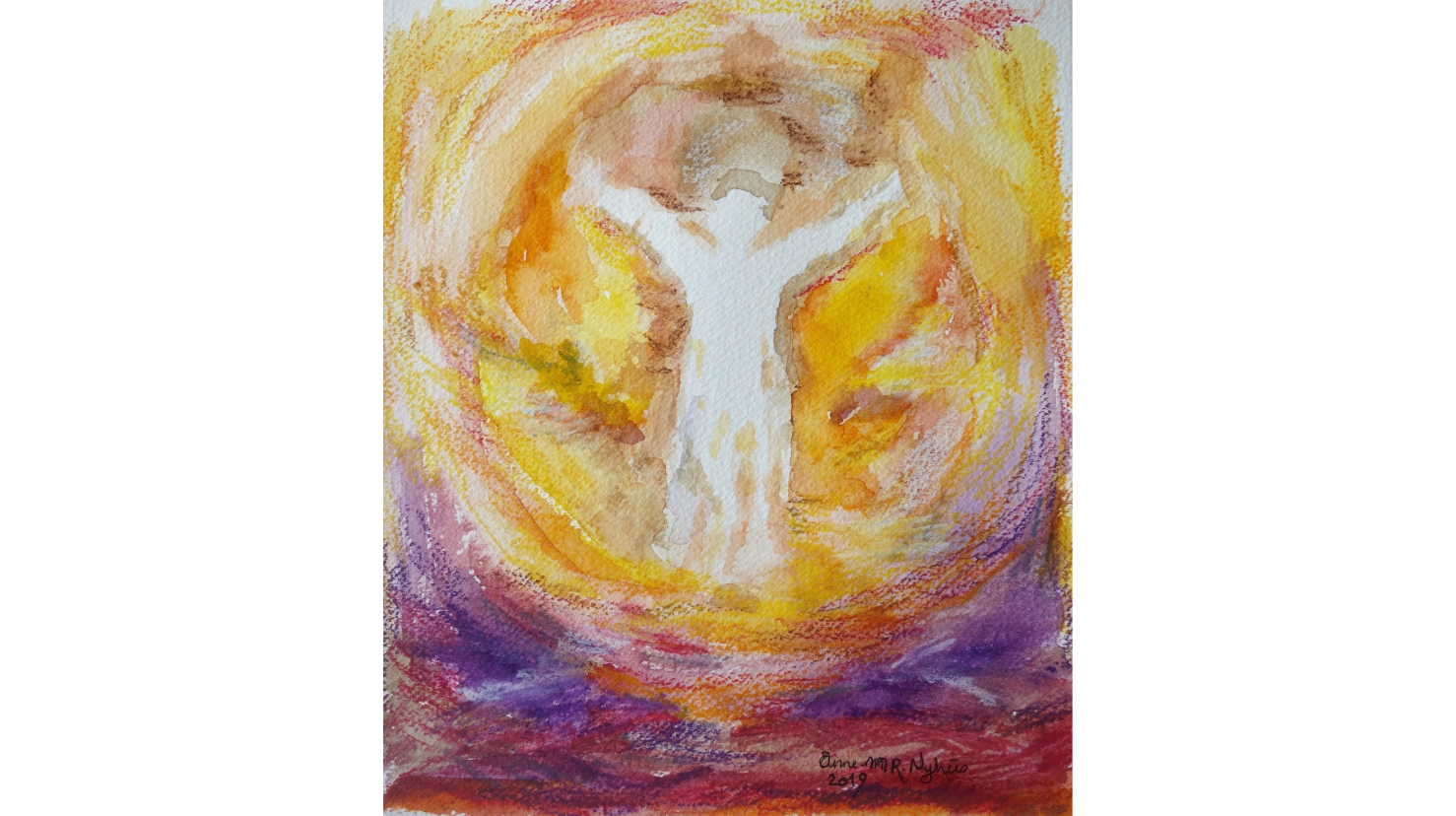 Akvarell av Anne M R. Nyhus