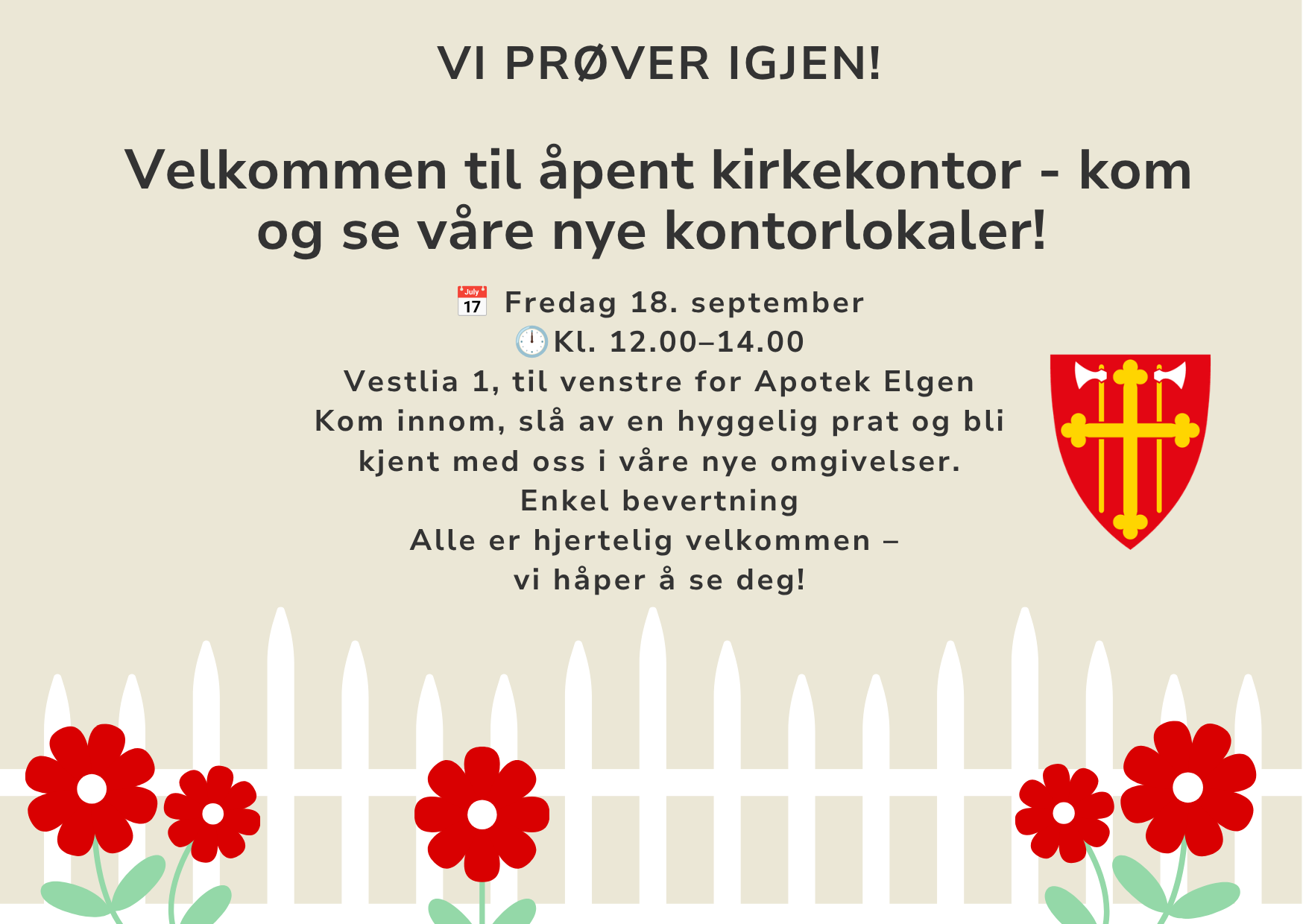 Åpent kirkekontor fredag 18. september