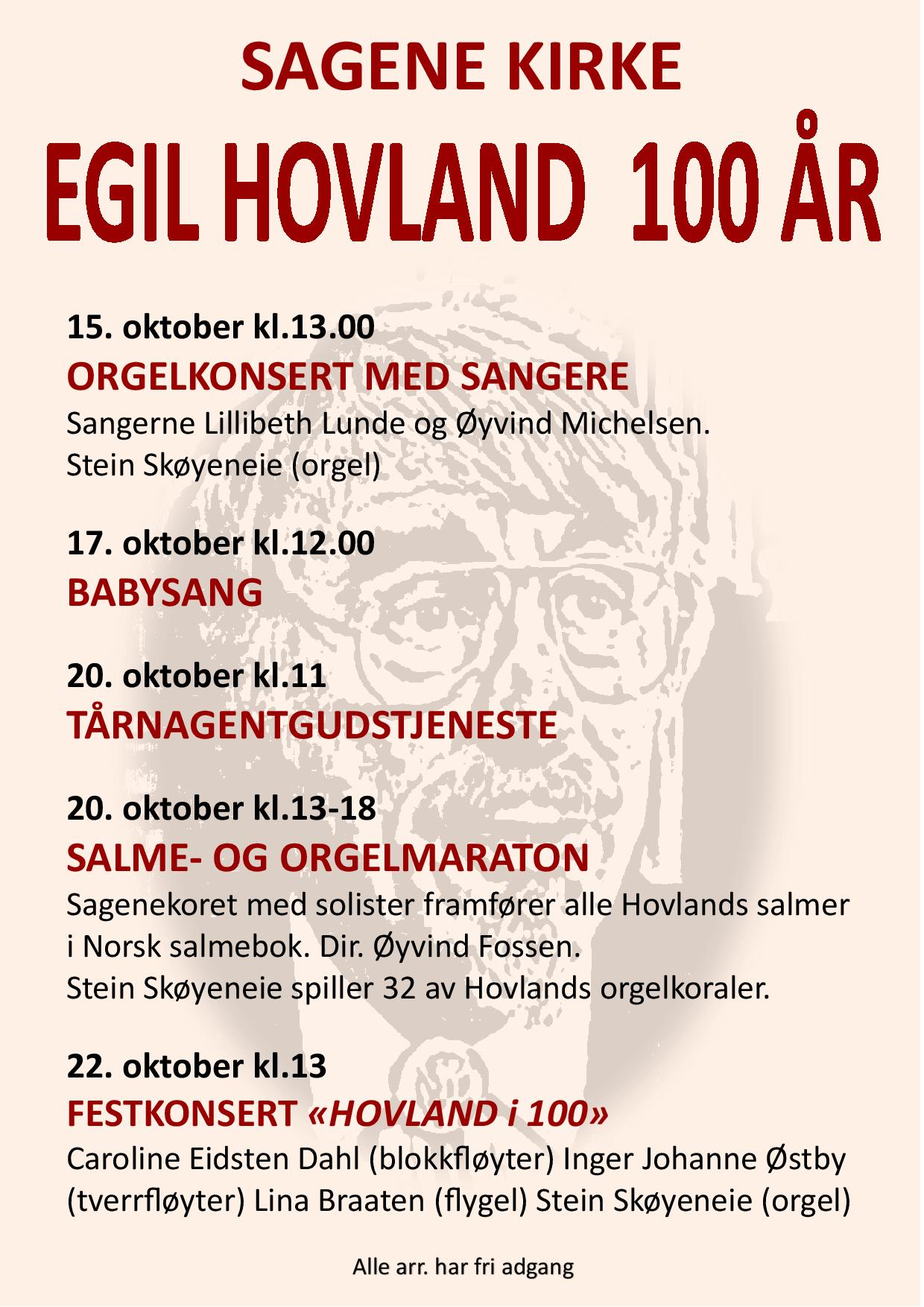 Plakat Hovlandfestivalen