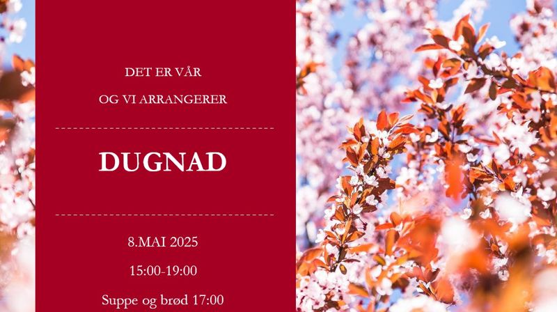 Dugnad i kirkehagen - torsdag 8. mai