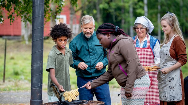 Vafler på bål. Foto: Bo Mathiesen.