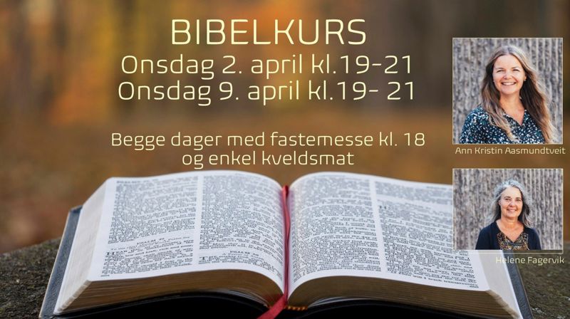 Bibelreisen: Kurs 2. og 9. april