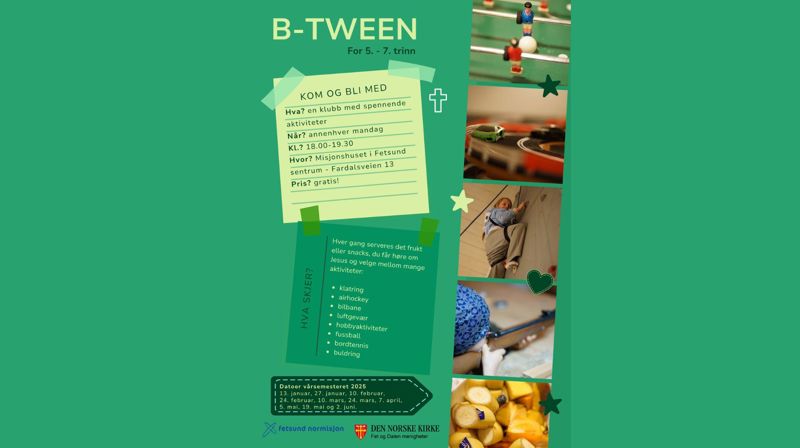 Datooversikt for våren 2025