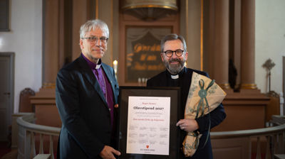 Roger Jensen får Olavstipendet for 2027. Foto: Hans Jakob Heimvoll / Den norske kirke.