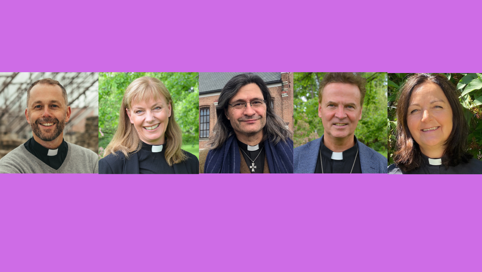 I alfabetisk rekkefølge fra venstre; Ole Kristian Bonden, Hege Elisabeth Fagermoen, Tor Even Fougner, Raag Rolfsen og Margunn Sandal.