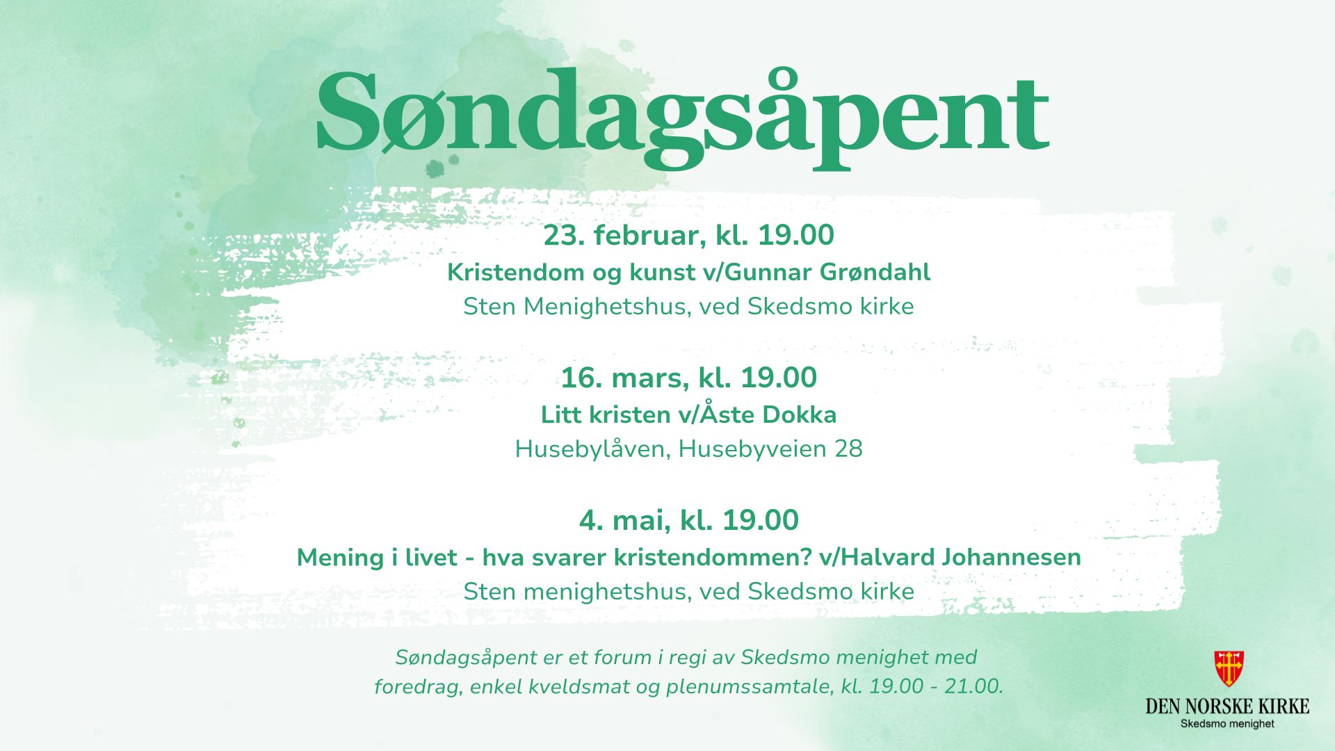 Søndagsåpent - våren 2025