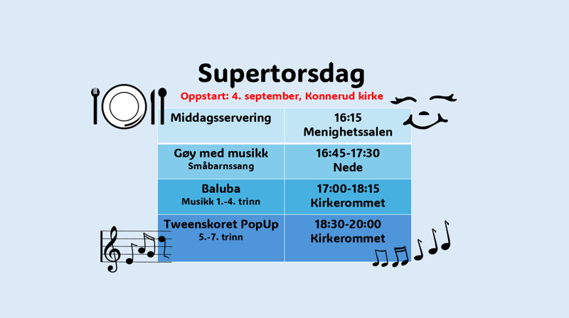 Supertorsdag fra 4. sept.