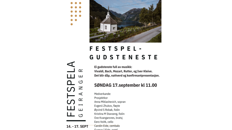 Festspelgudsteneste i Geiranger kyrkje