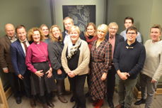 Nytt råd:Odd Einar Dørum, Gard Realf Sandaker-Nielsen, Kari Veiteberg, Ann-Kathrin Fjøren Kasbo, Kjersti Jåvold, Arve Juritzen, Inger Johanne Aas, Kristin Skjøtskift, Kristin Gunleiksrud Raaum, Harald Hegstad, Marius Berge Eide, Christopher Andrew Dirdal og Anne Anita Lillebø. Foto: Johannes Ek Reindal