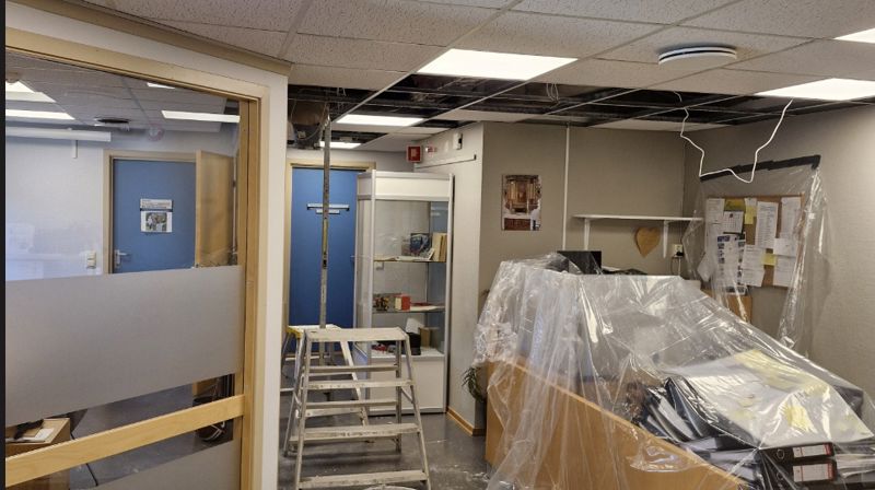 Stengt kontor grunnet oppussing