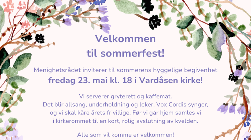 Velkommen til sommerfest 2025