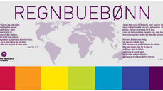 Regnbueplakat fra Kirkens Nødhjelp. Til inspirasjon gjennom fastetiden.