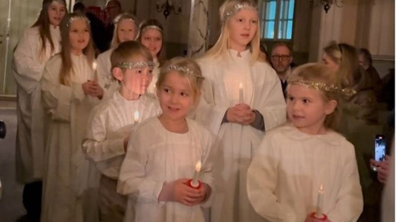 Luciaprosjektkor i Nordby kirke