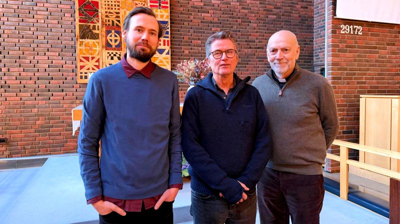 Her er de tre avbildet i Rødtvet kirke.