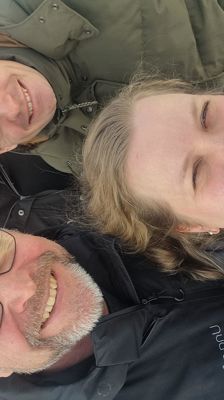 Bjørn Olav, Knut, Joachim, fra høyre til venstre og Katri foran