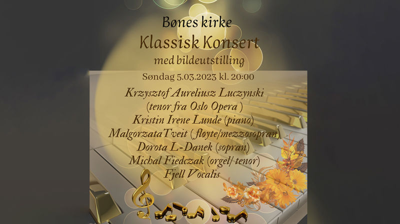 Konsert med bildeutstilling 5. mars