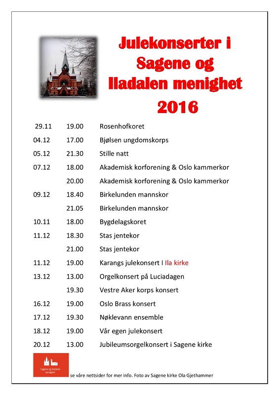 Julekonserter Sagene 2016