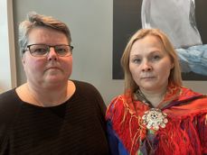 Leder i Mellomkirkelig råd Kristine Sandmæl og leder i Samisk kirkeråd Sara Ellen Anne Eira. Foto: Den norske kirke