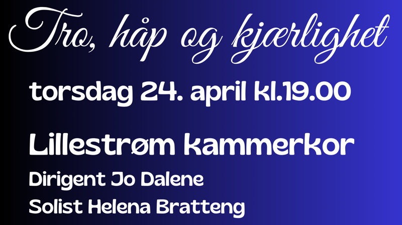 Konsert med Lillestrøm kammerkor torsdag 24. april
