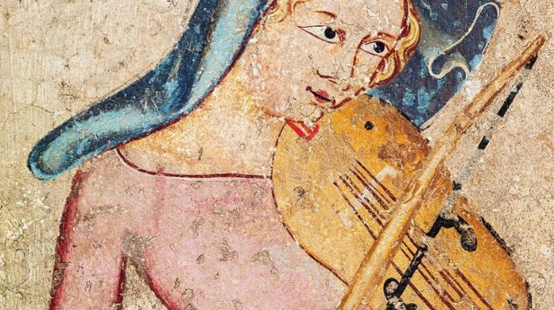 Vielle, ein forløpar for moderne fiolin (Navarra, Pamplona)