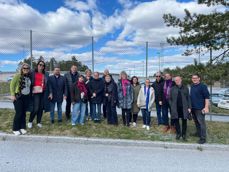 Delegasjonen utenfor Halden fengsel