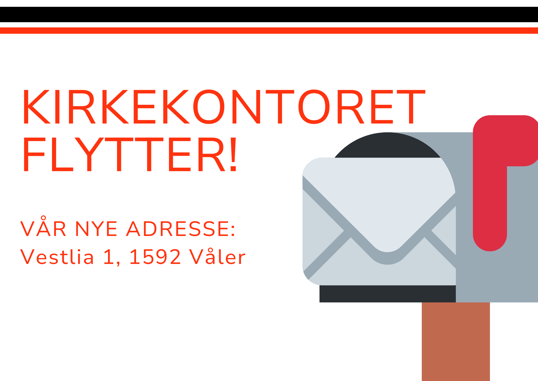 Kirkekontoret flytter!
