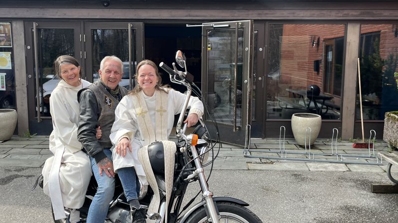 Bikers-messe i Langhus kirke