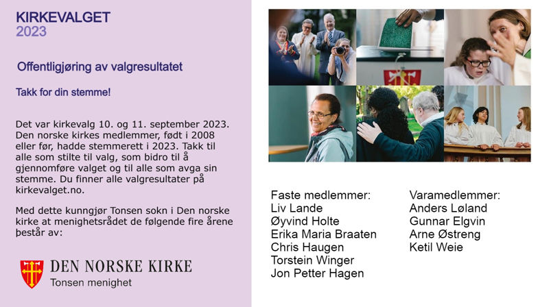 Offentliggjøring av valgresultat