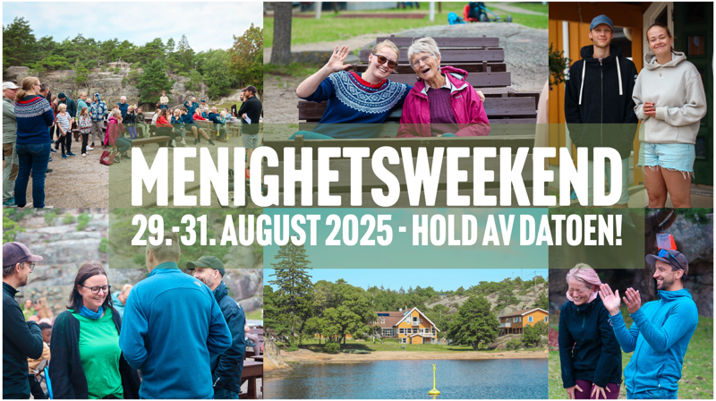 Menighetsweekend 29.-31. august!