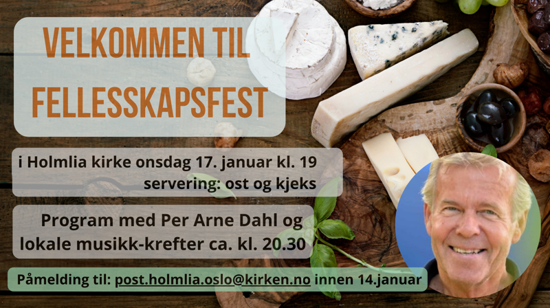 Fellesskapsfest onsdag 17.januar kl. 19