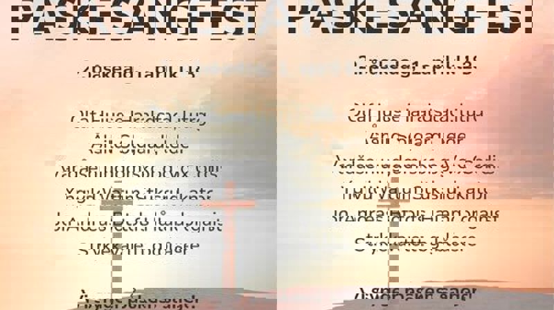 Påskesangfest kl. 18.00