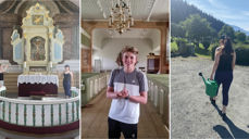 Flere hundre unge har hatt sommerjobb i Den norske kirke i sommer. Foto fra Randaberg kirke (i midten) og Vevelstad kirke (sidene). Foto: Den norske kirke.