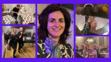 Fra venstre kokken Ronny Myren danderer desserten, frivillig Stefania Gemignani, Mona Wagnildhaug, Vår Frue kirke, kirkemusiker Line Tandberg og menighetsforvalter/kirkemusiker Øyvind Arnesen og studentene Elise Flaathe Johansen og Oda Selbæk Bergjord.