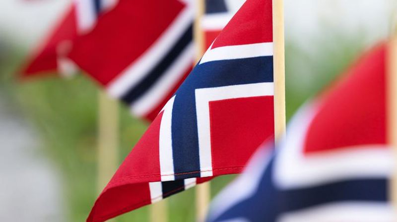 Norske flagg. Foto: Helene Moe Slinning